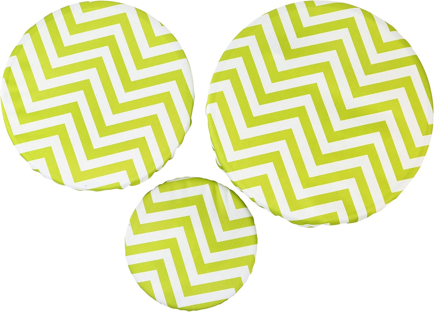 Wegreeco Reusable Bowl Covers - Set of 3,Chevron Green
