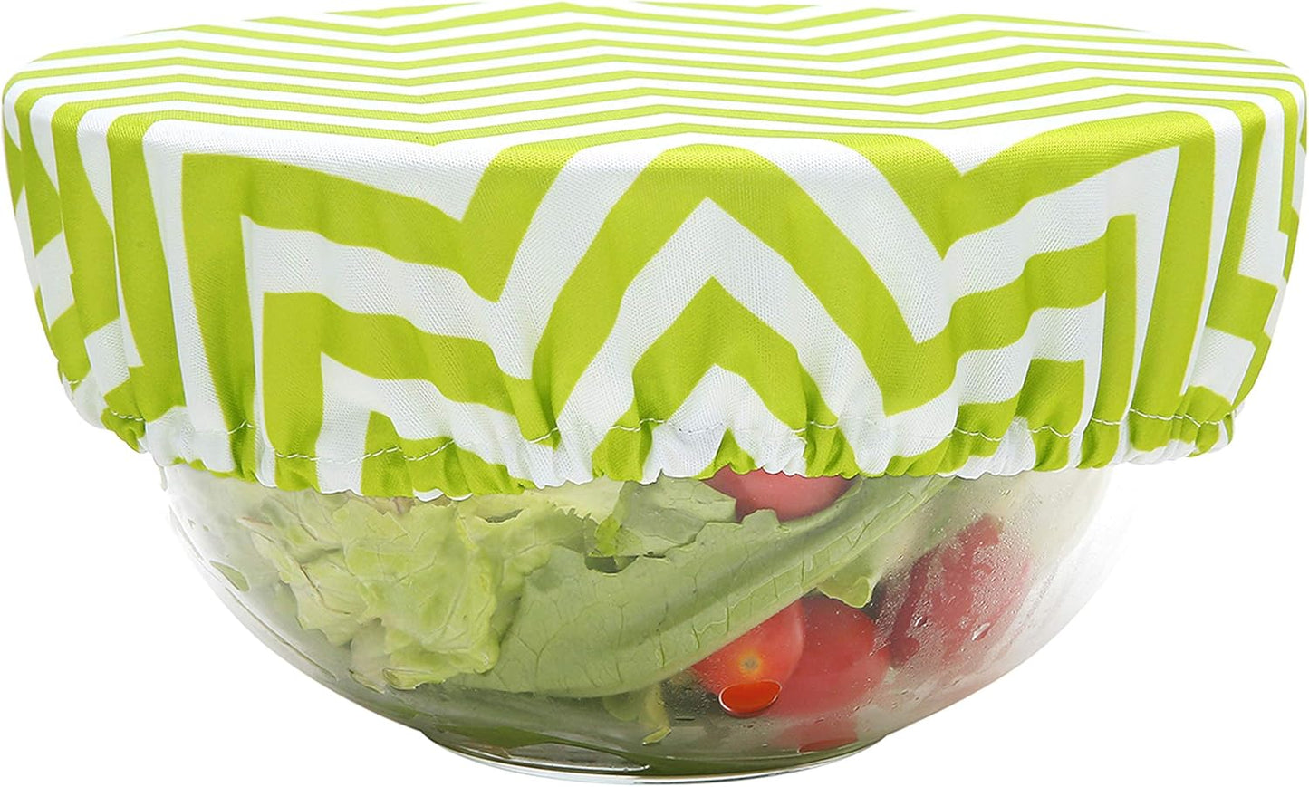 Wegreeco Reusable Bowl Covers - Set of 3,Chevron Green