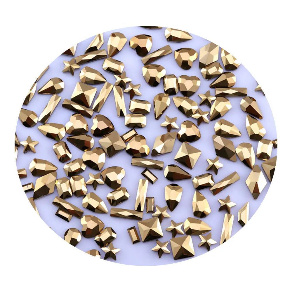 Mixed Shaped Rhinestone Crystals for Nail Art | Glitter Manicure Decorations
