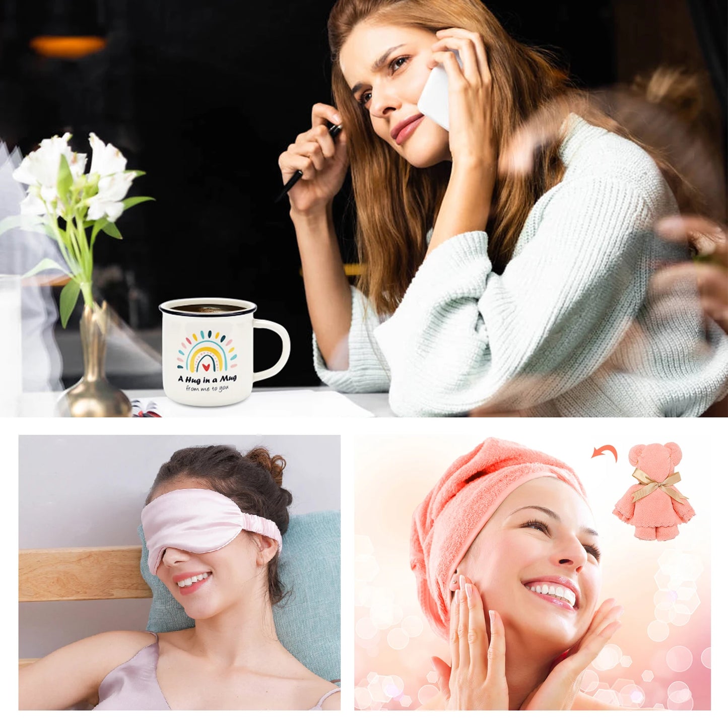 Sleep Relaxation Spa Bath Gift Set – Calming Self Care Package for Women | Lavender Aromatherapy