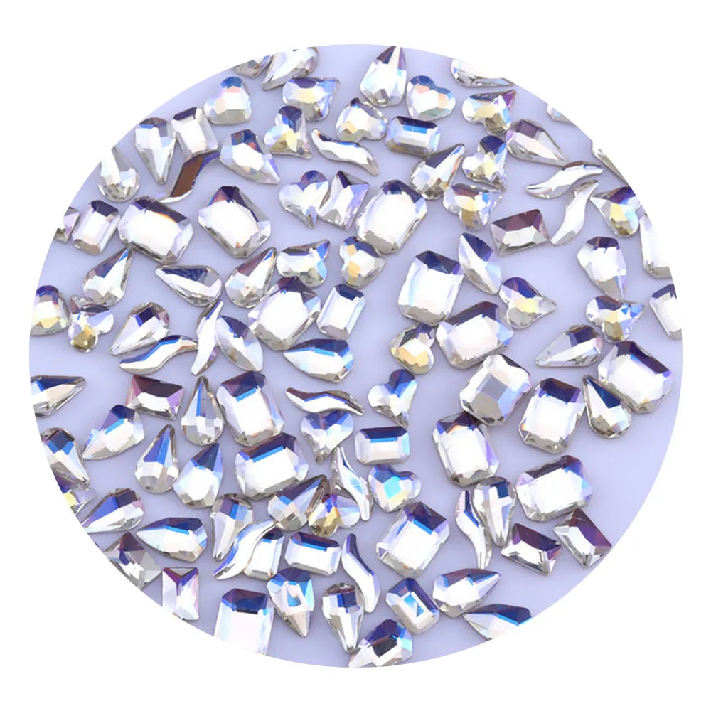 Mixed Shaped Rhinestone Crystals for Nail Art | Glitter Manicure Decorations