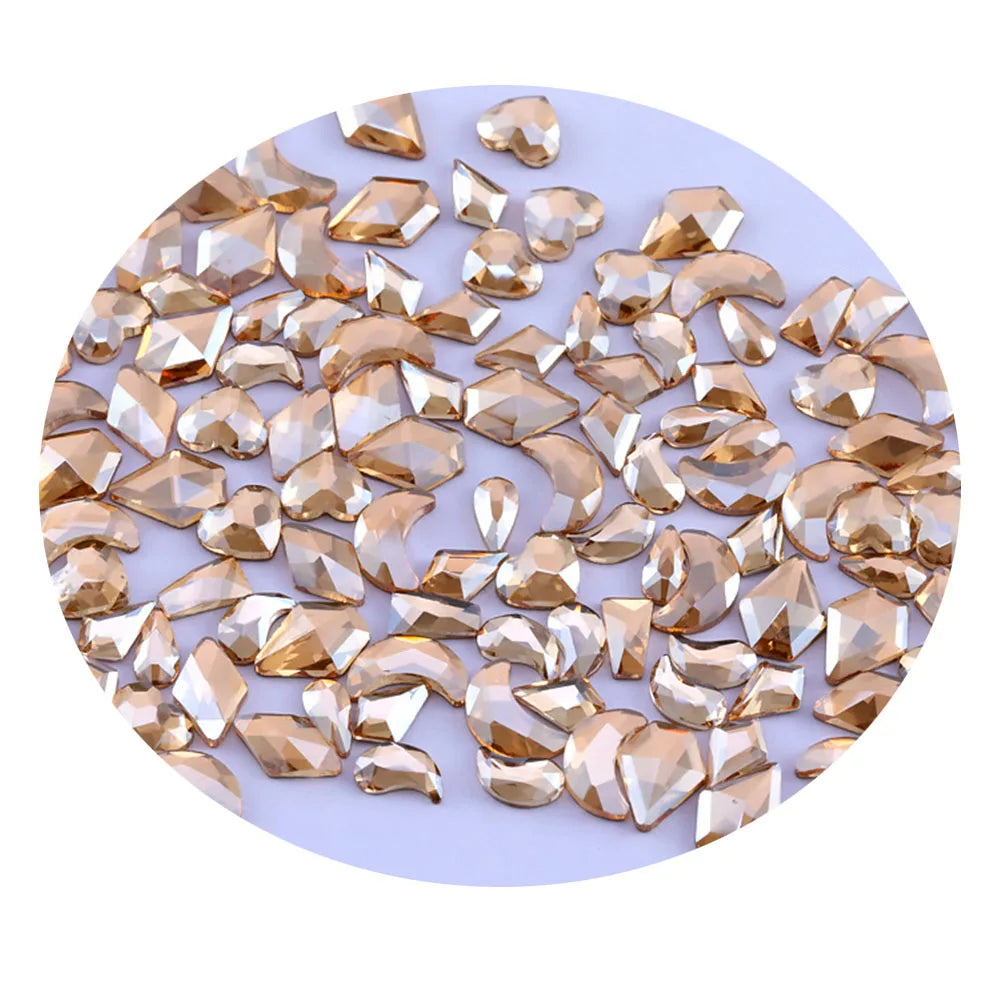Mixed Shaped Rhinestone Crystals for Nail Art | Glitter Manicure Decorations