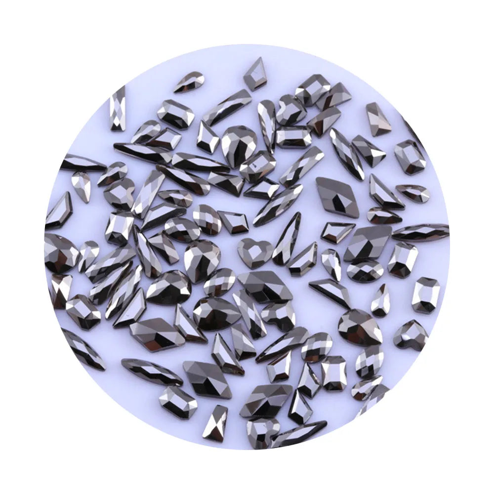 Mixed Shaped Rhinestone Crystals for Nail Art | Glitter Manicure Decorations