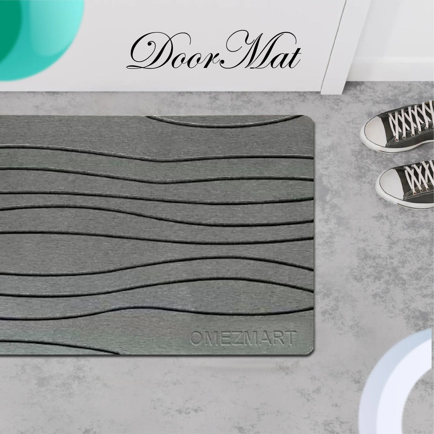 OMEZMART Stone Bath Mat | Natural, Non-Slip Bathroom Mat | Eco-Friendly Design OMEZMART