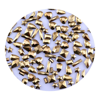Mixed Shaped Rhinestone Crystals for Nail Art | Glitter Manicure Decorations