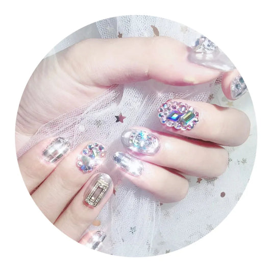 Mixed Shaped Rhinestone Crystals for Nail Art | Glitter Manicure Decorations