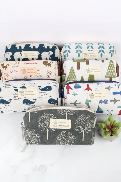 Tree Print Cosmetic Pouch Riah Fashion