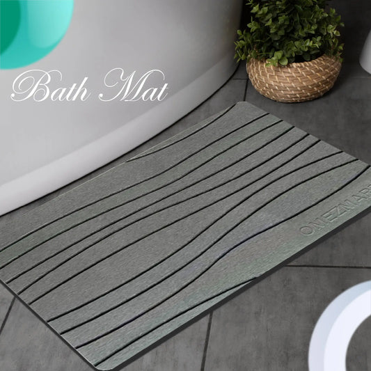 OMEZMART Stone Bath Mat | Natural, Non-Slip Bathroom Mat | Eco-Friendly Design OMEZMART