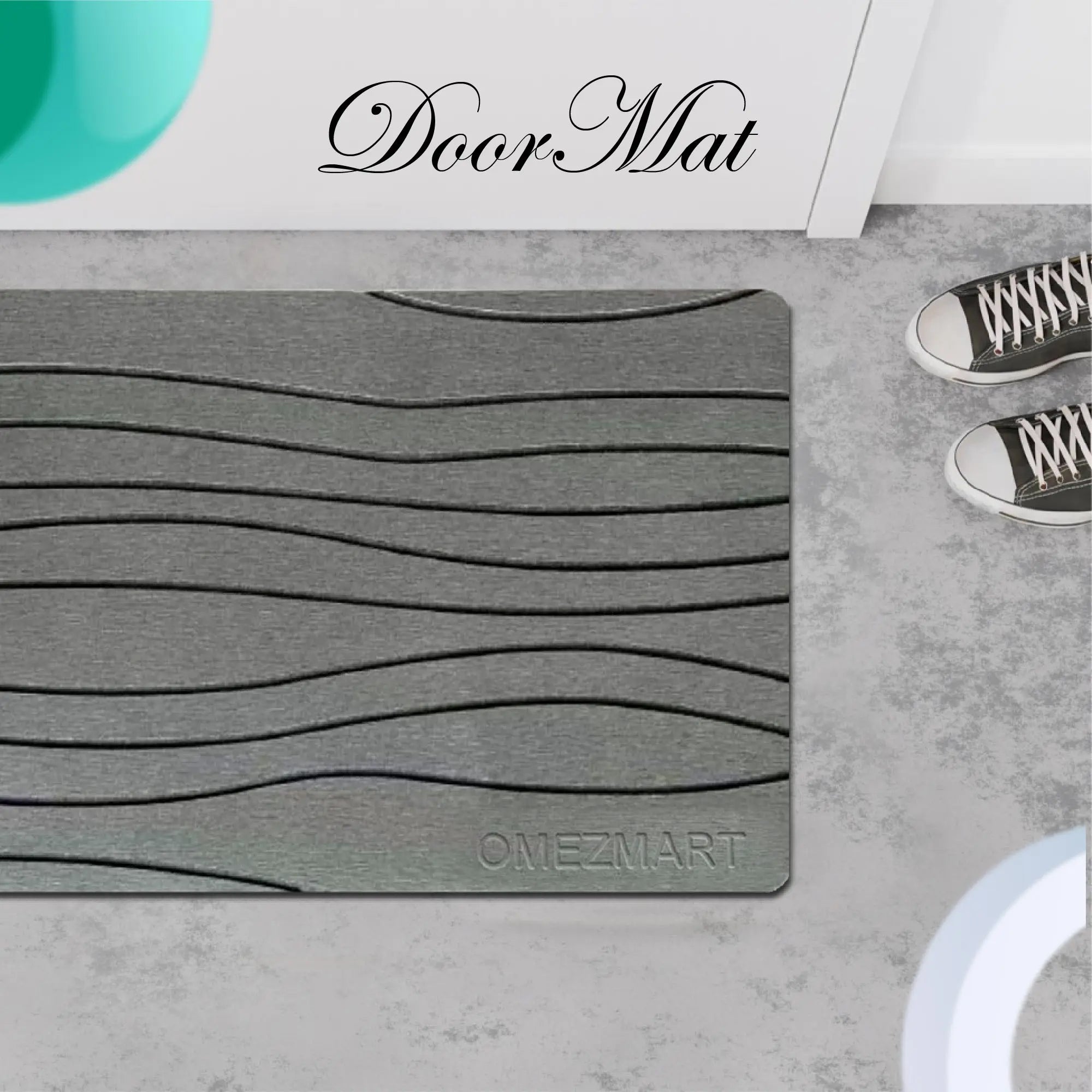OMEZMART Stone Bath Mat | Natural, Non-Slip Bathroom Mat | Eco-Friendly Design OMEZMART